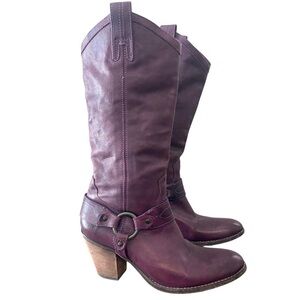 Frye Purple Leather Boots